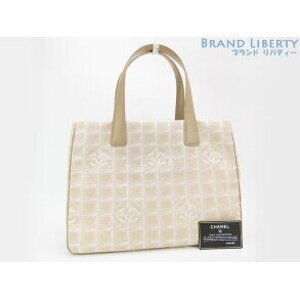 Chanel Travel Line Tote Beige Tan Nylon Leather Bag